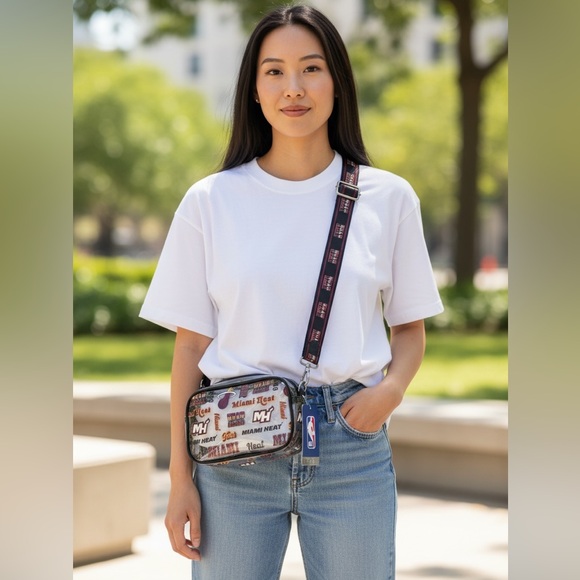 NBA Miami Heat Crossbody Purse - Black, Red, and White - Picture 2 of 2